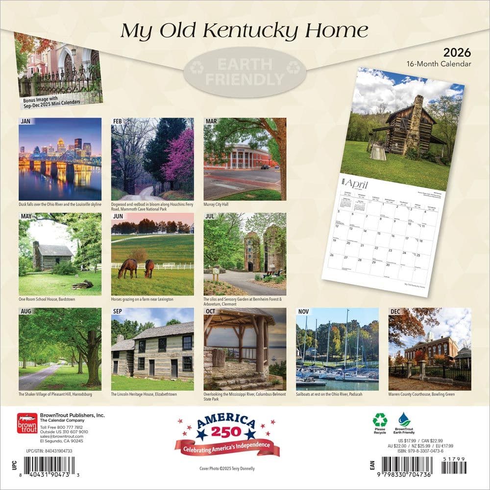 My Old Kentucky Home 2026 Wall Calendar First Alternate Image