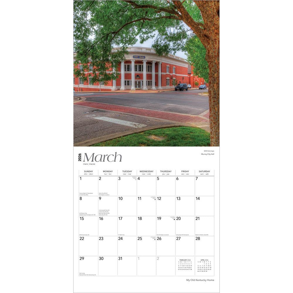 My Old Kentucky Home 2026 Wall Calendar Second Alternate Image