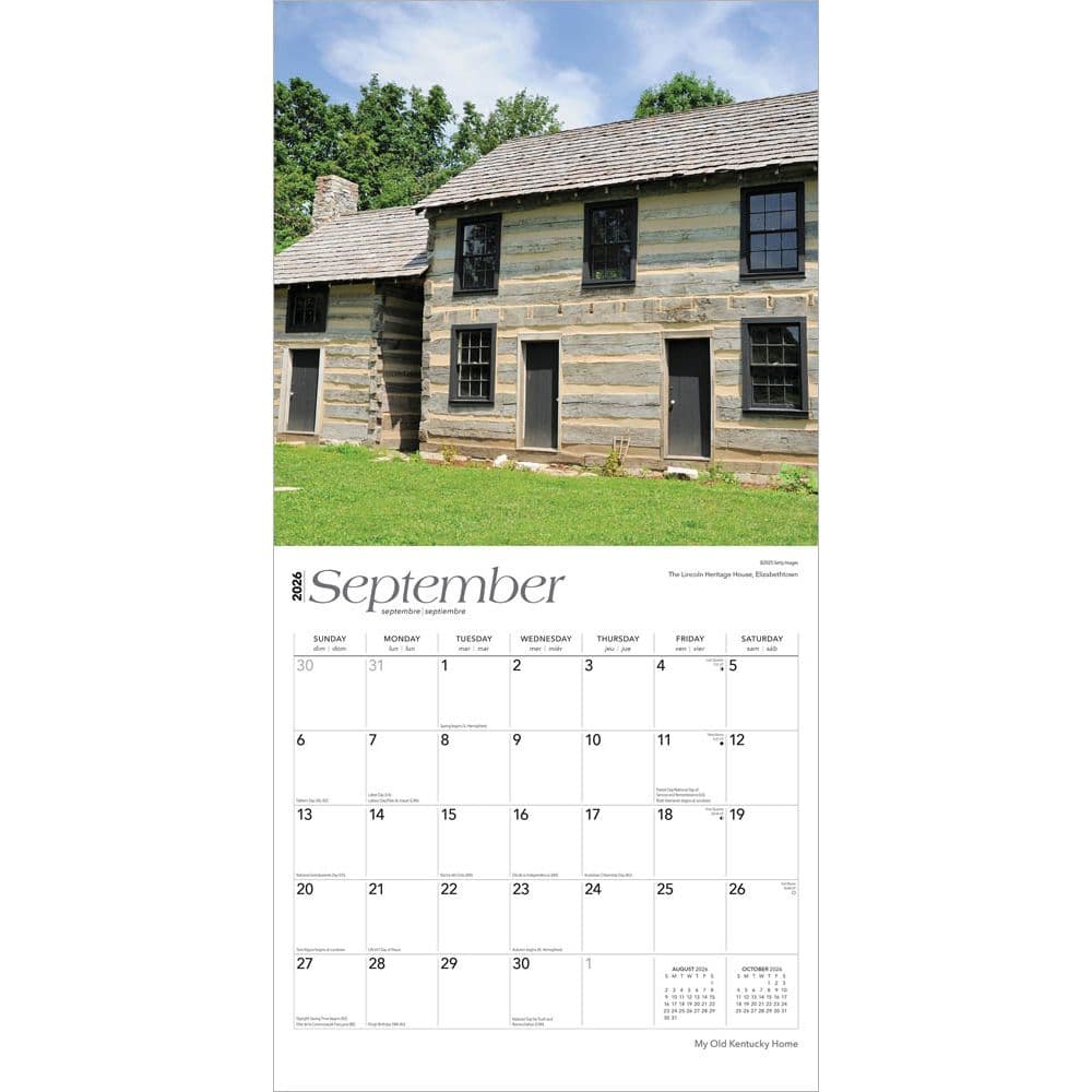 My Old Kentucky Home 2026 Wall Calendar Third Alternate Image