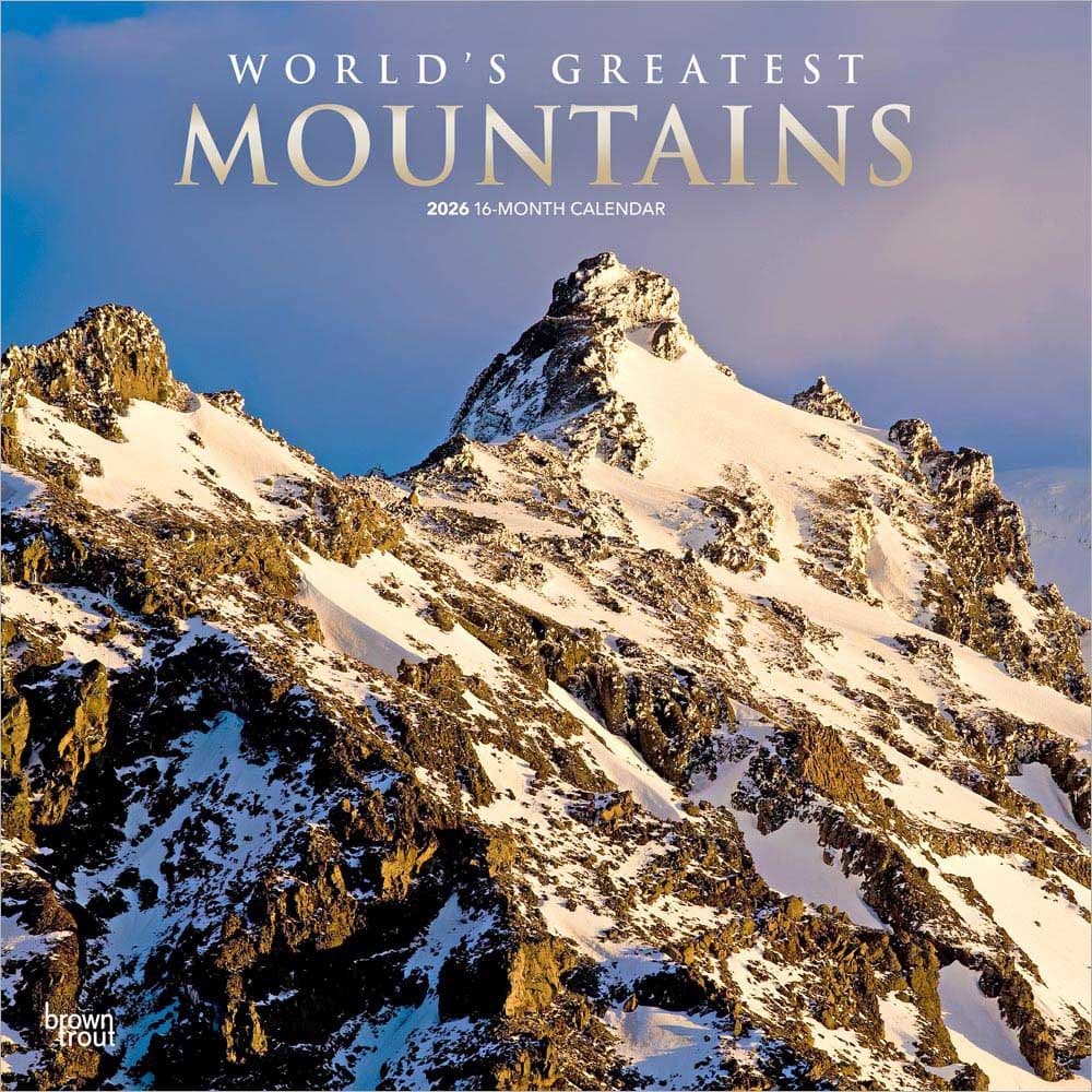 Worlds Greatest Mountains 2026 Wall Calendar Main Product Image
