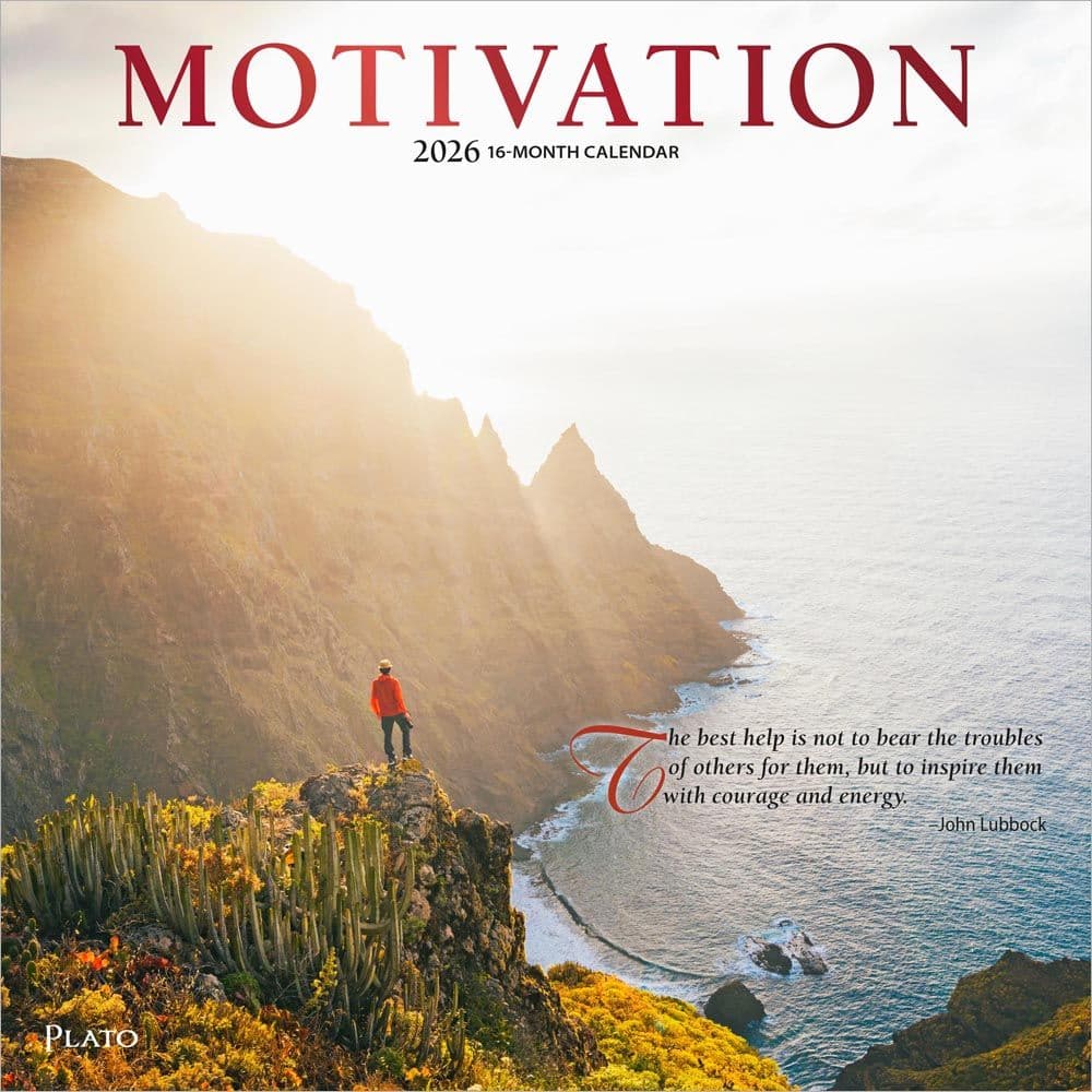 Motivation Plato 2026 Wall Calendar Main Product Image