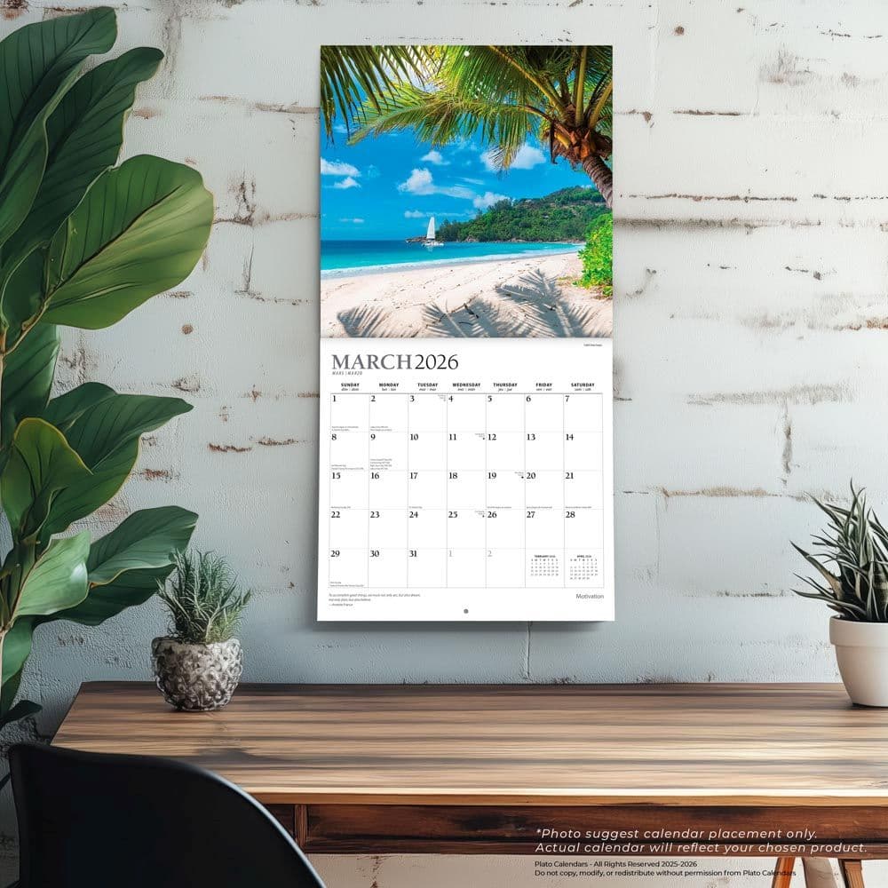 Motivation Plato 2026 Wall Calendar Fourth Alternate Image
