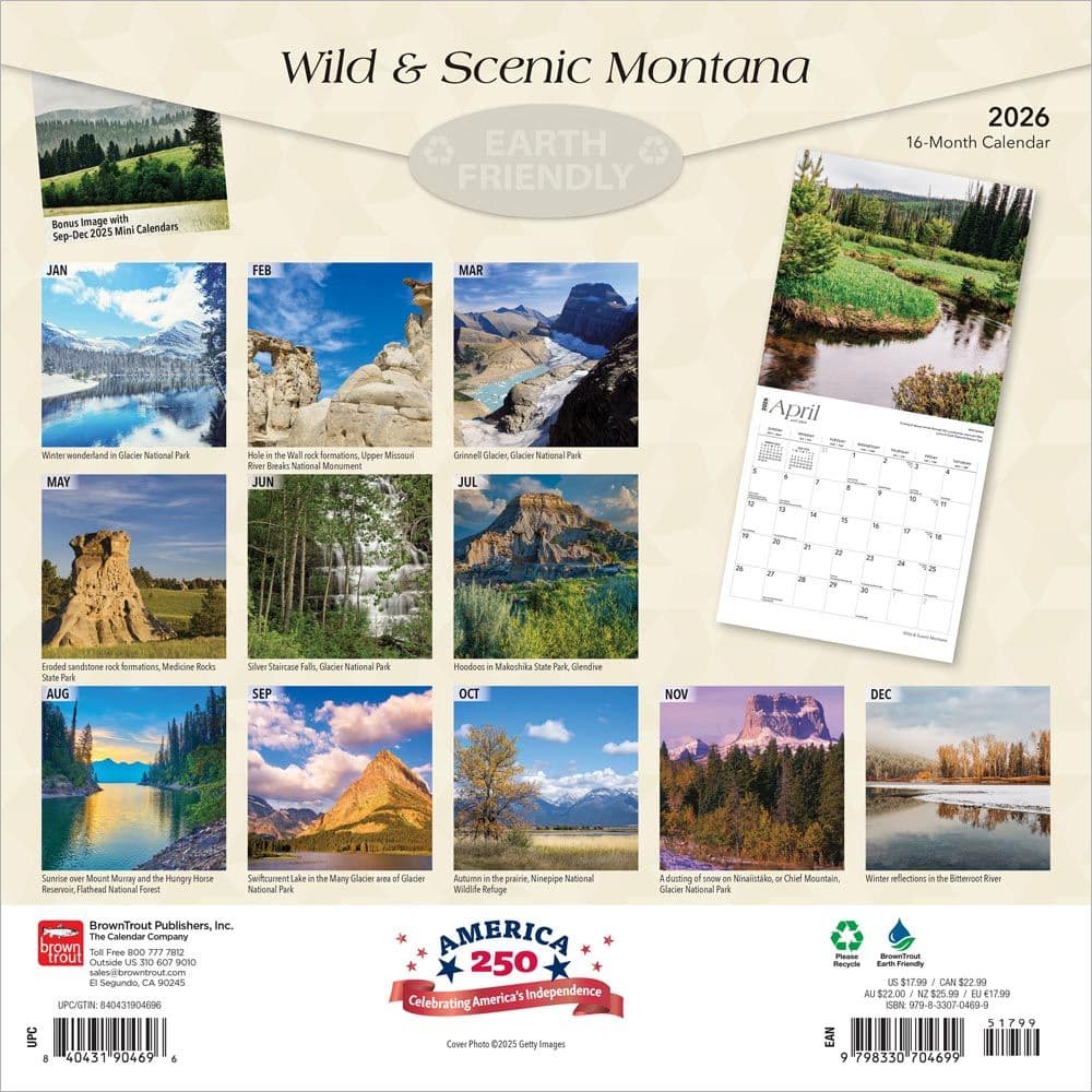 Montana Wild and Scenic 2026 Wall Calendar First Alternate Image