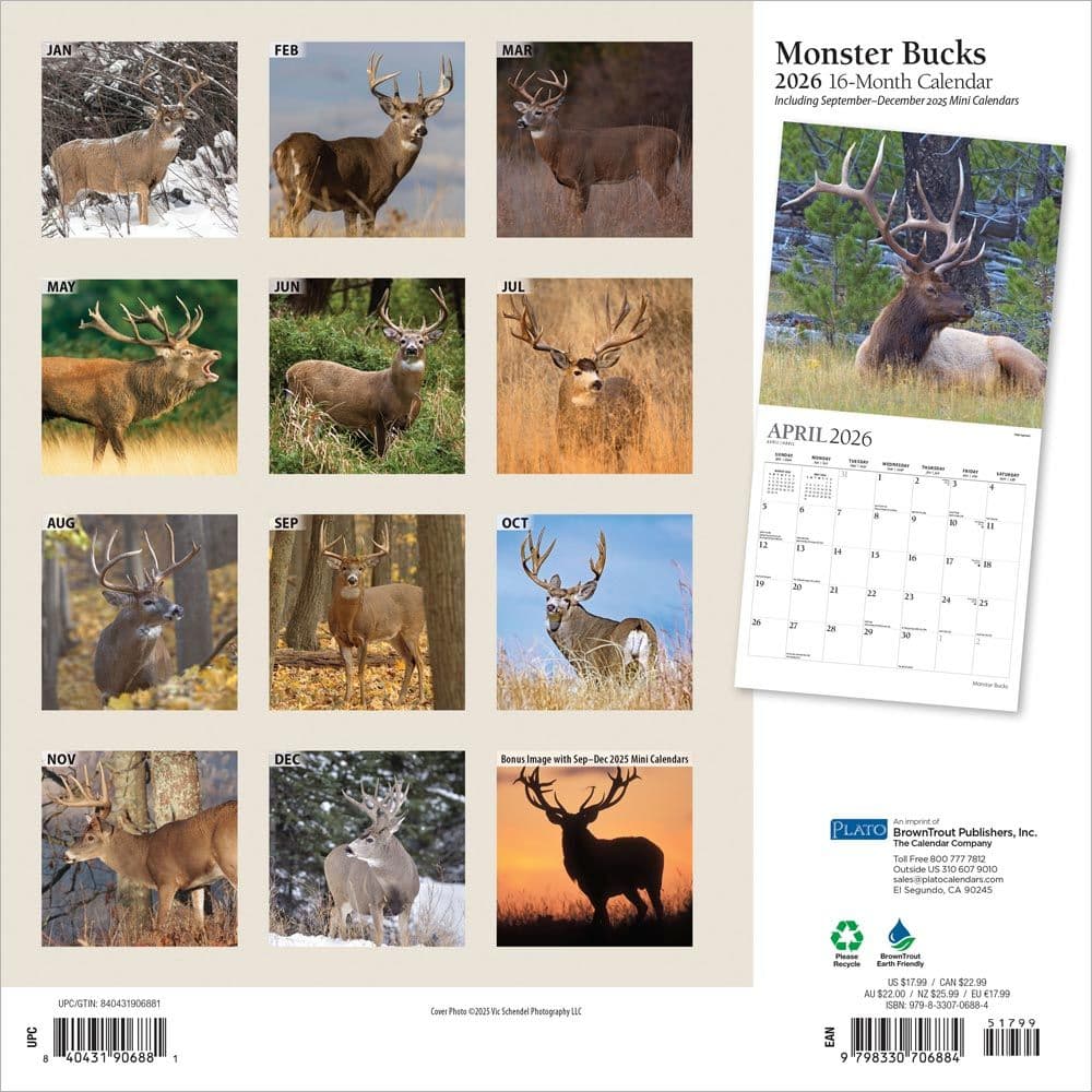 Monster Bucks Plato 2026 Wall Calendar First Alternate Image