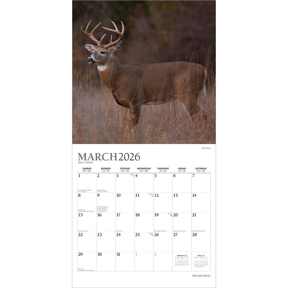 Monster Bucks Plato 2026 Wall Calendar Second Alternate Image