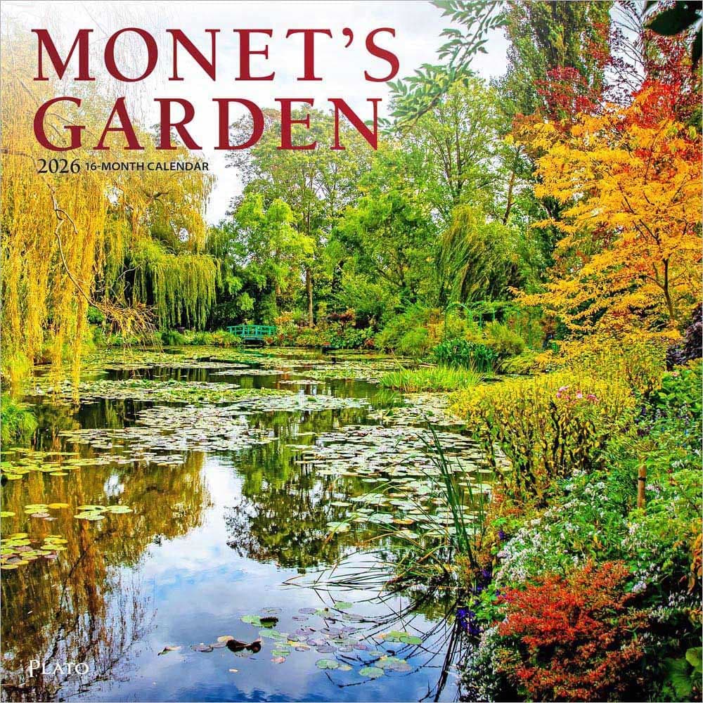 Monets Garden Plato 2026 Wall Calendar Main Product Image