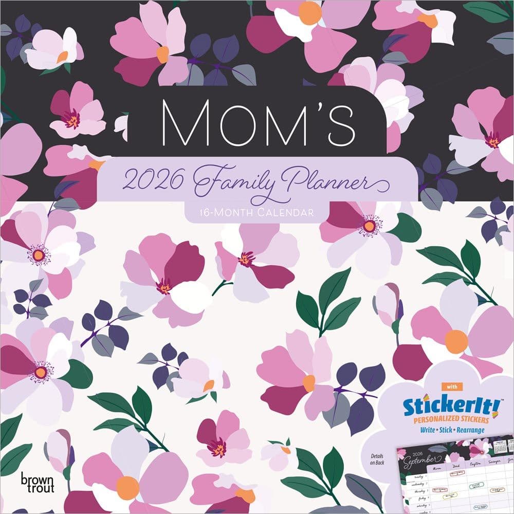Moms Family Planner 2026 Wall Calendar Main Product Image
