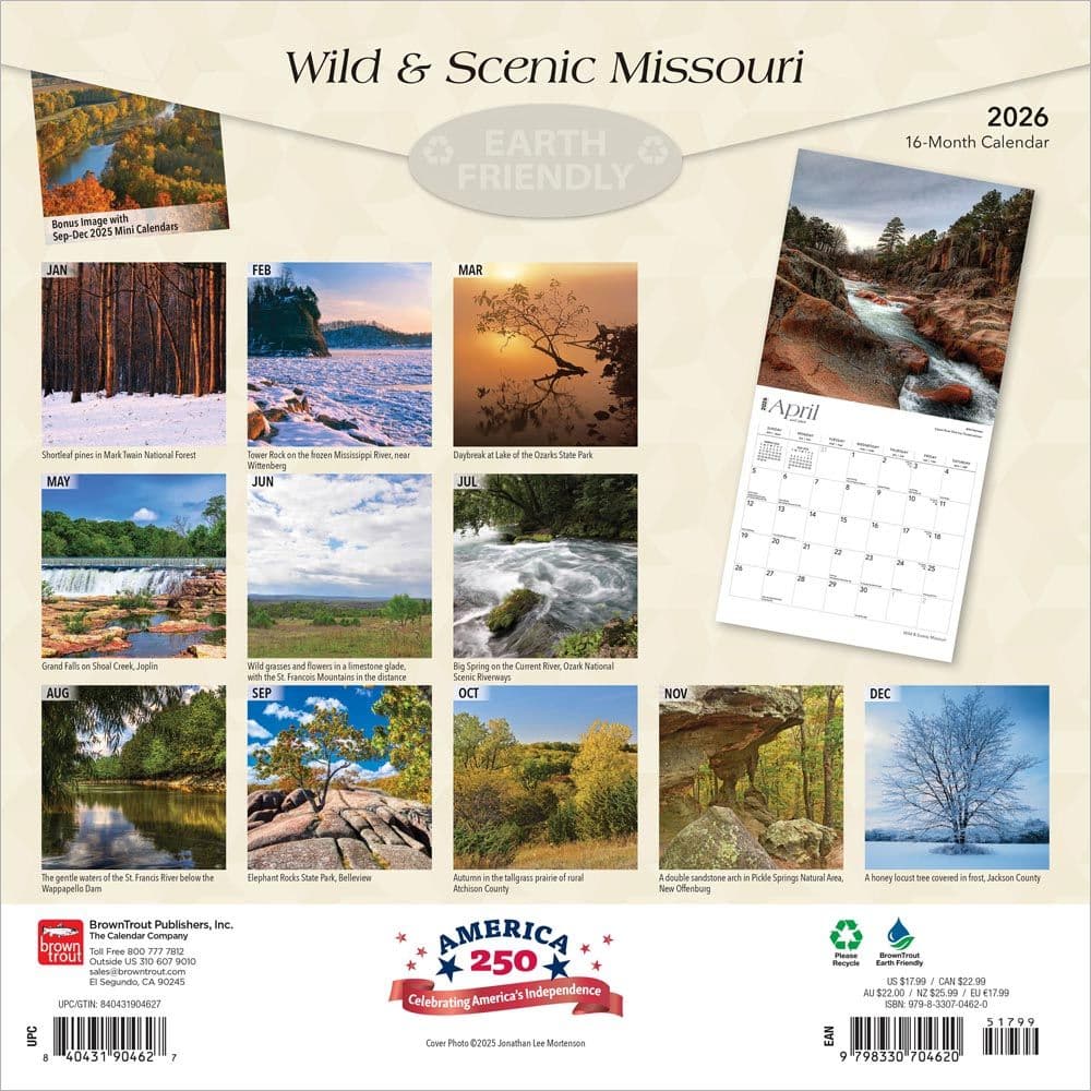 Missouri Wild and Scenic 2026 Wall Calendar First Alternate Image