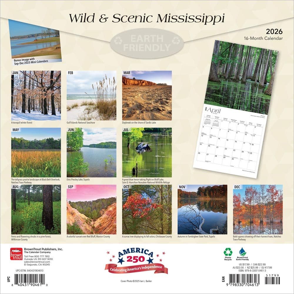Mississippi Wild and Scenic 2026 Wall Calendar First Alternate Image