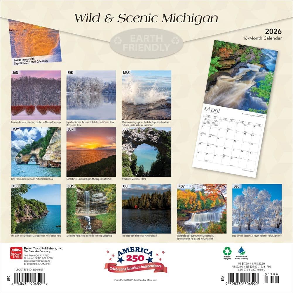Michigan Wild and Scenic 2026 Wall Calendar First Alternate Image