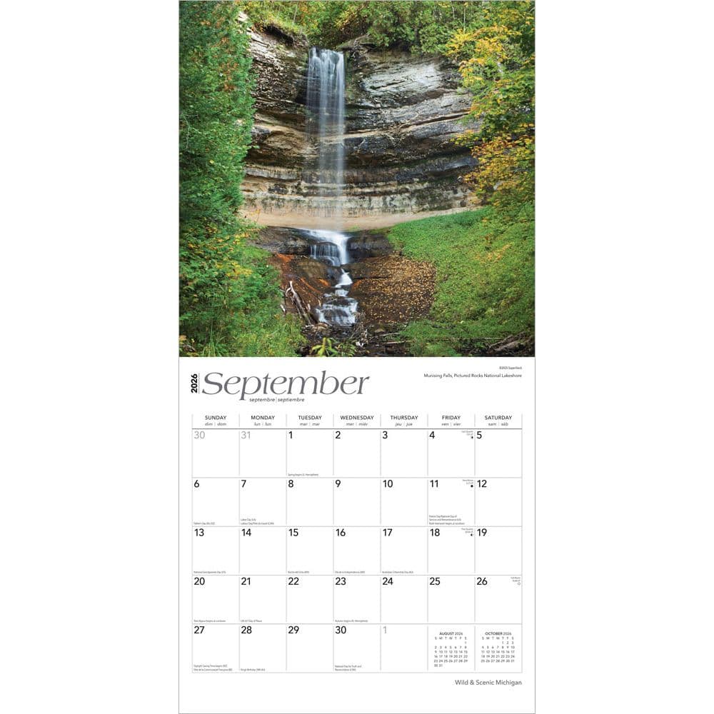 Michigan Wild and Scenic 2026 Wall Calendar Third Alternate Image