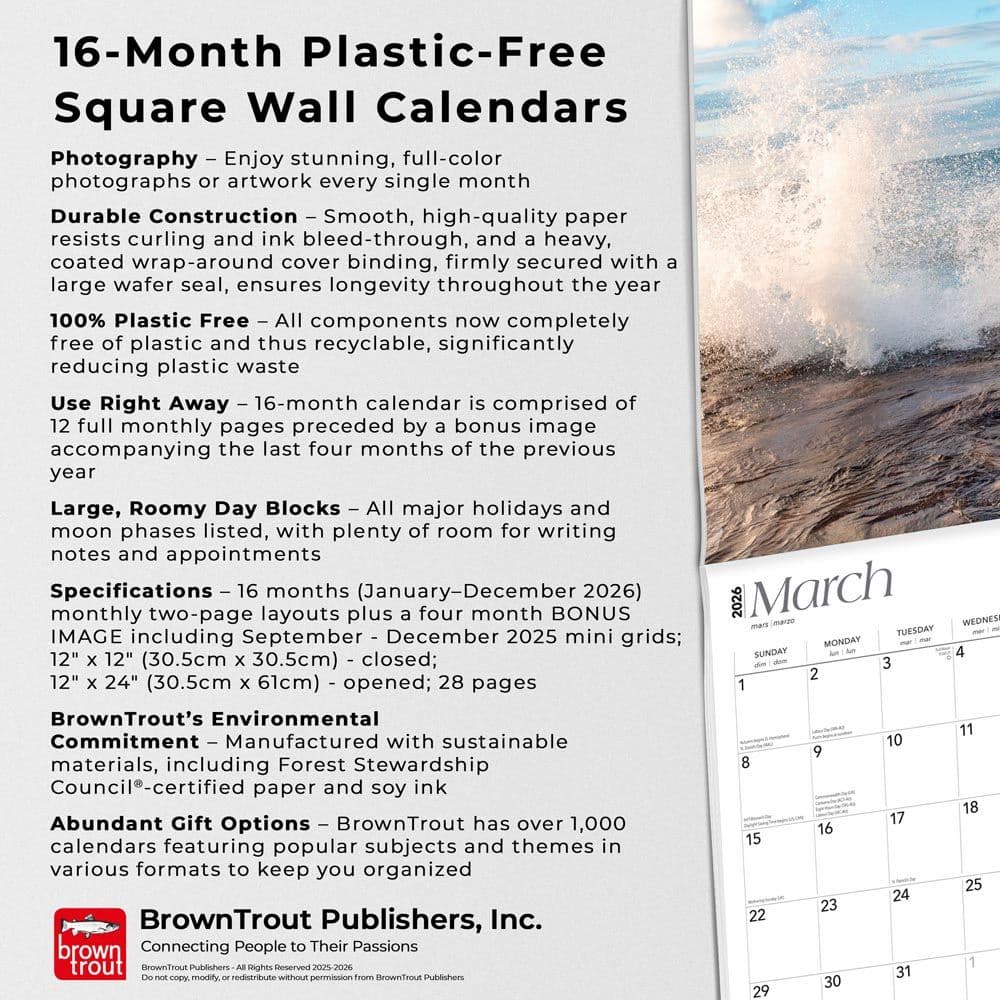 Michigan Wild and Scenic 2026 Wall Calendar Fifth Alternate Image