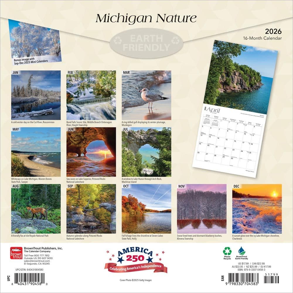 Michigan Nature 2026 Wall Calendar First Alternate Image