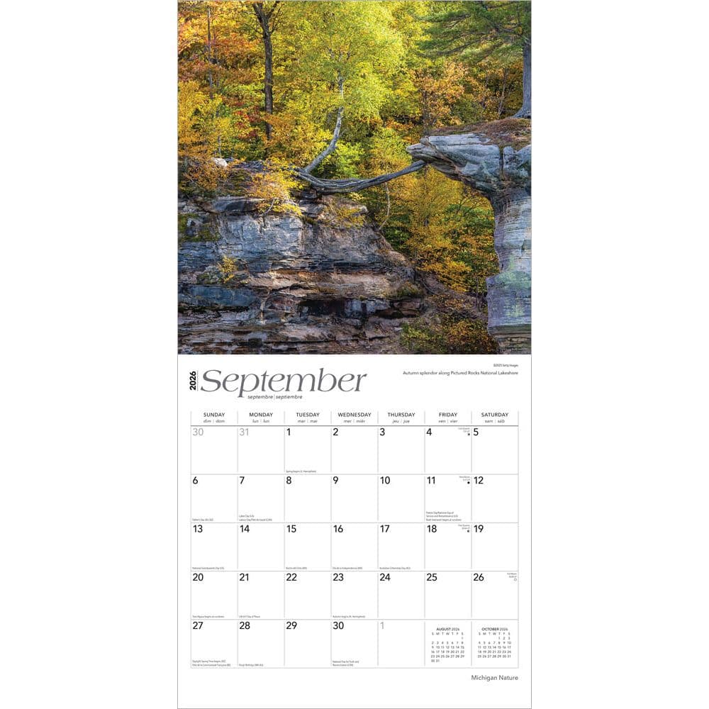 Michigan Nature 2026 Wall Calendar Third Alternate Image