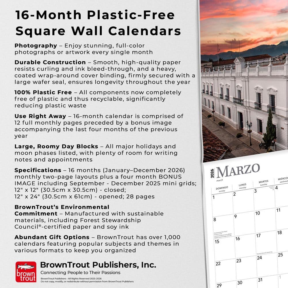 Mexico 2026 Wall Calendar Fifth Alternate Image