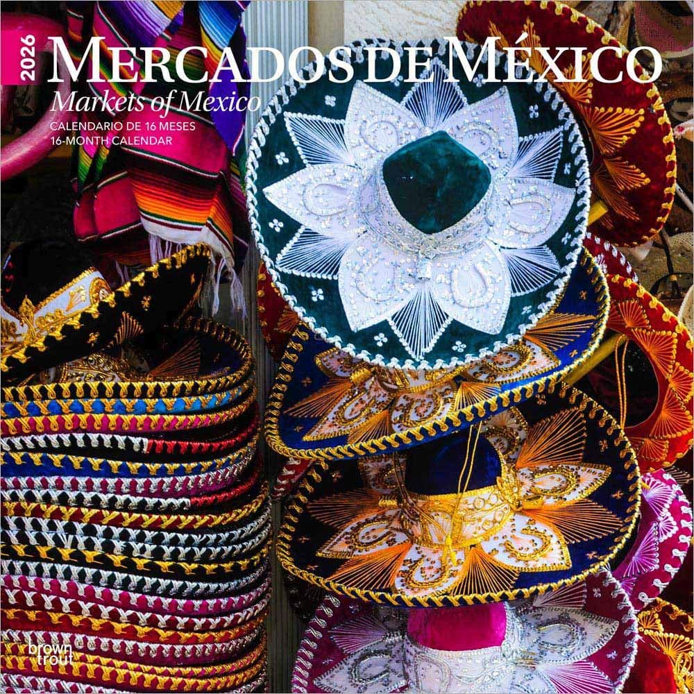 Mercados de Mexico Spanish 2026 Wall Calendar Main Product Image