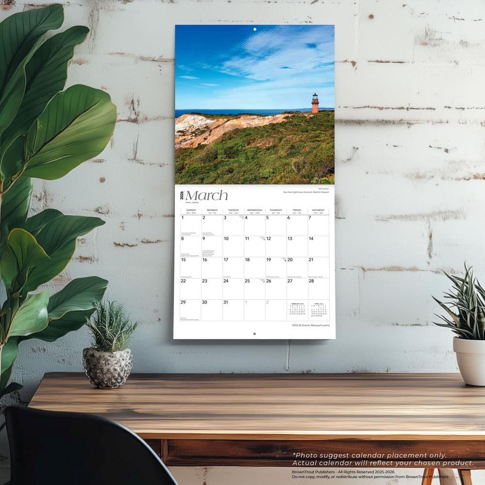 Massachusetts Wild and Scenic 2026 Wall Calendar Fourth Alternate Image