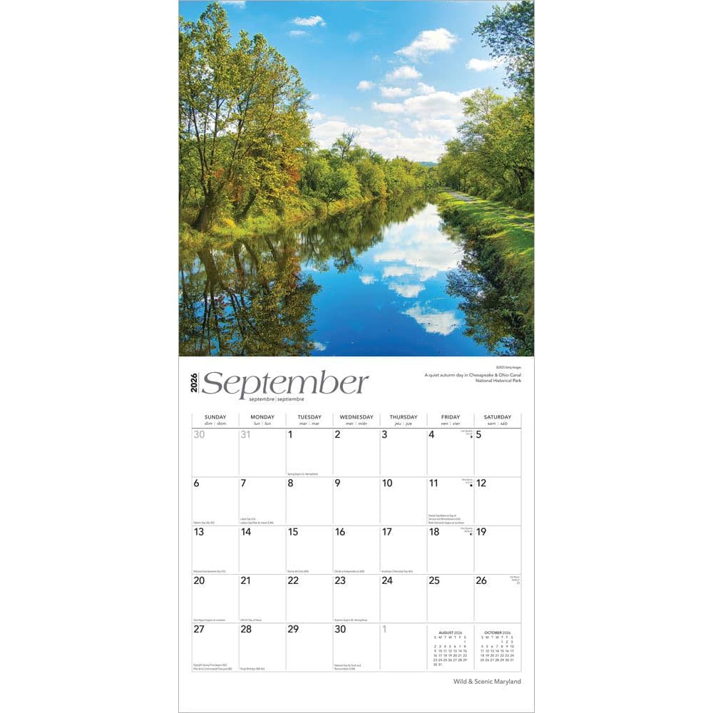 Maryland Wild and Scenic 2026 Wall Calendar Third Alternate Image