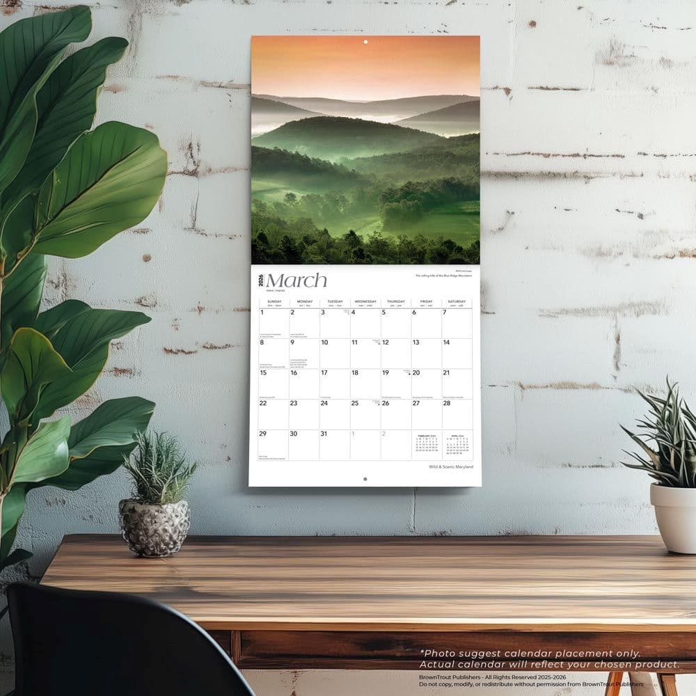 Maryland Wild and Scenic 2026 Wall Calendar Fourth Alternate Image