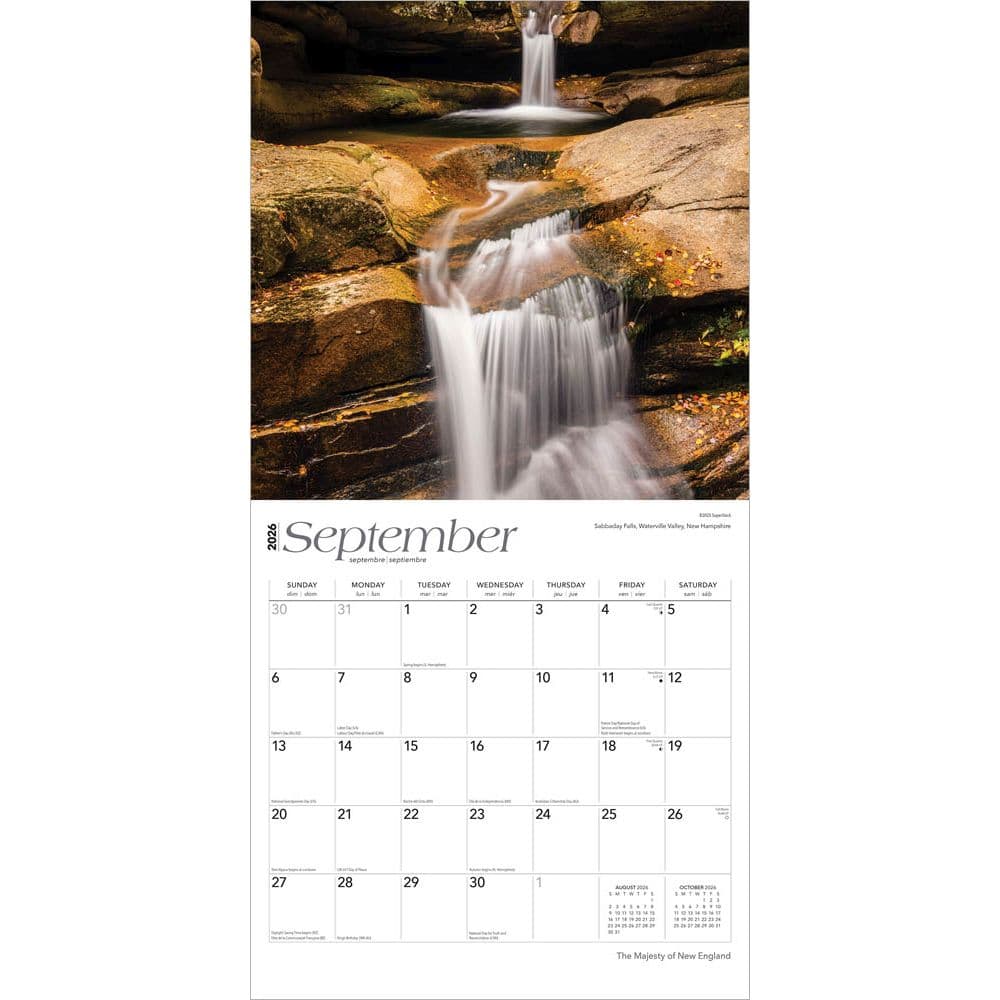 New England Majesty 2026 Wall Calendar Third Alternate Image