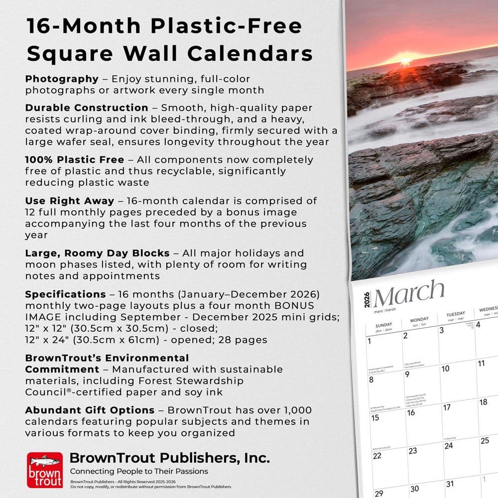 New England Majesty 2026 Wall Calendar Fifth Alternate Image