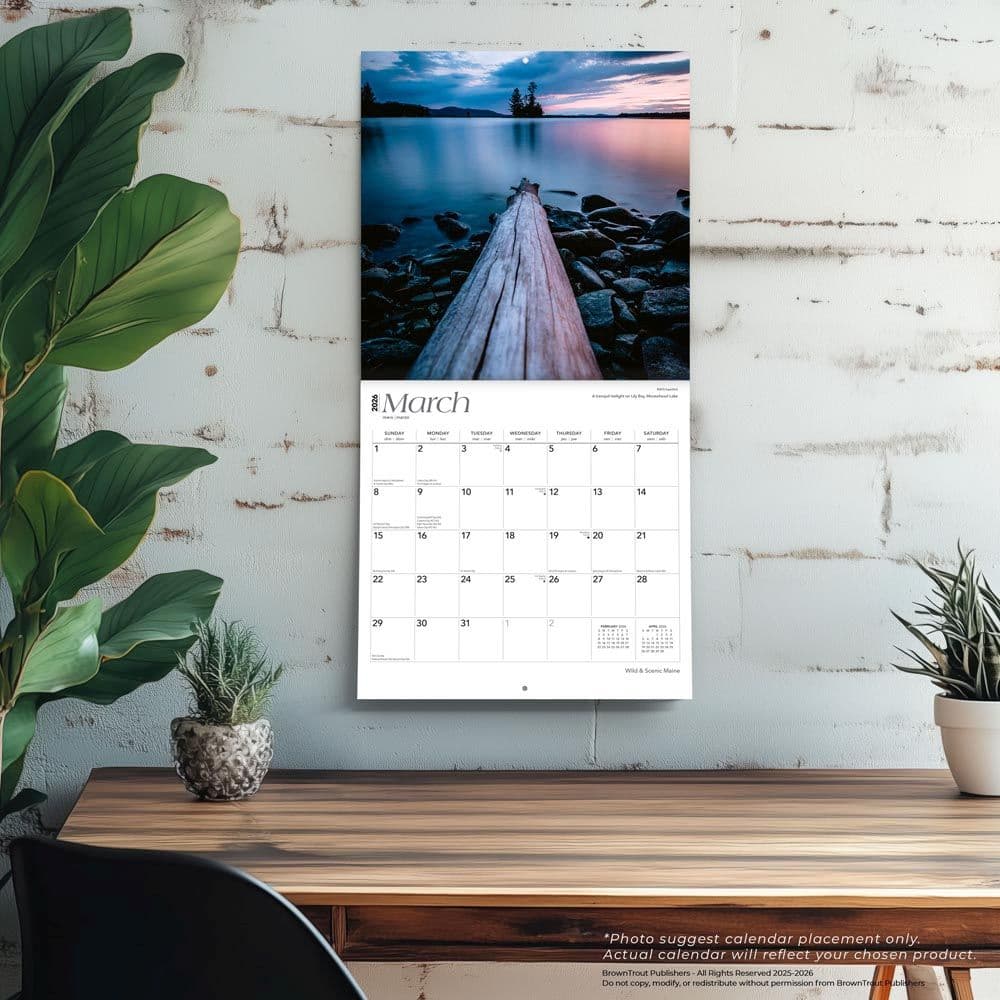 Maine Wild and Scenic 2026 Wall Calendar Fourth Alternate Image