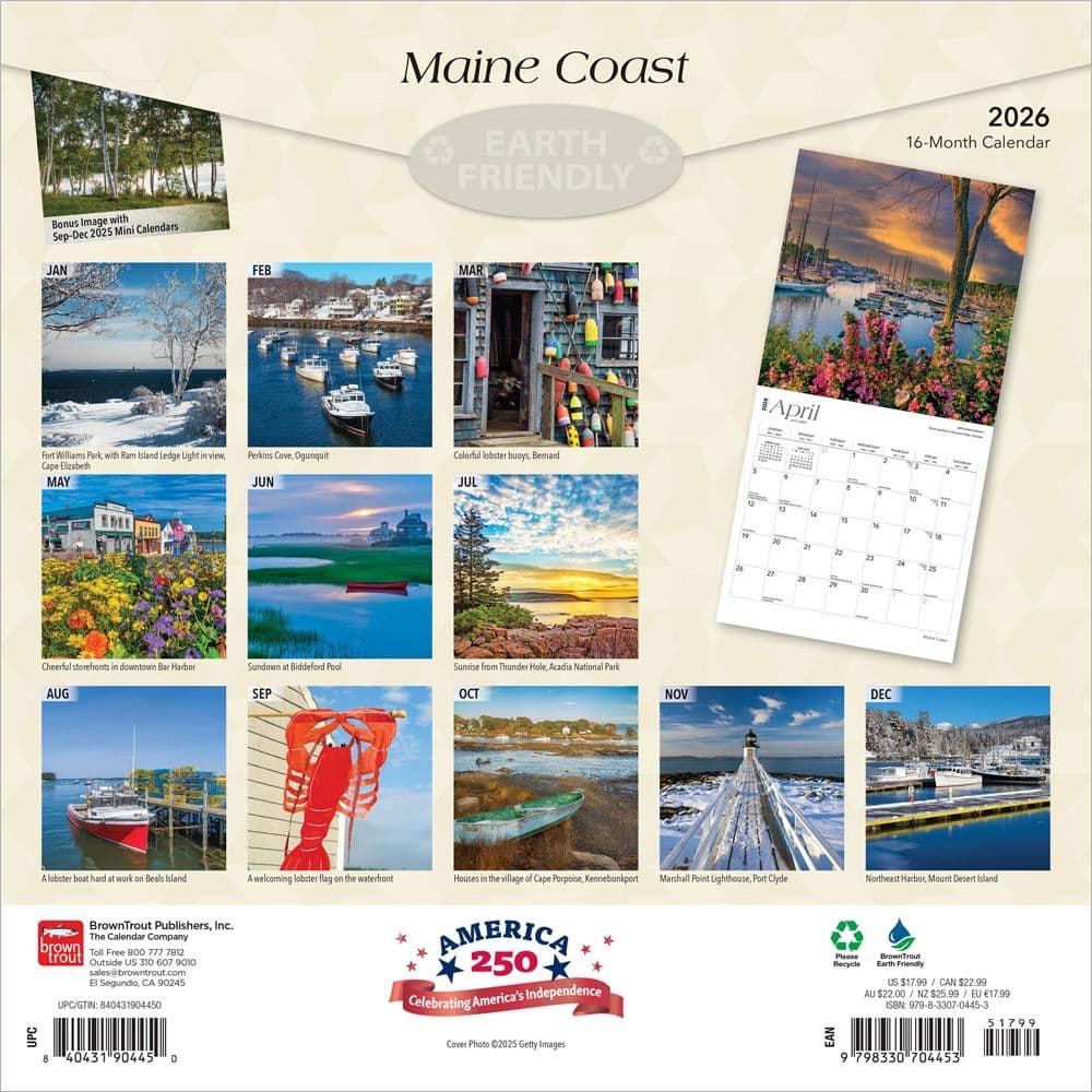 Maine Coast 2026 Wall Calendar First Alternate Image