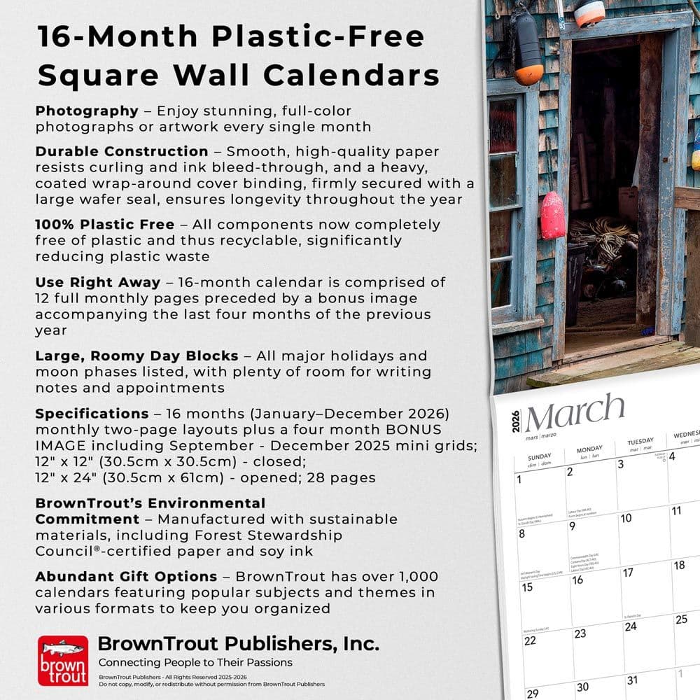 Maine Coast 2026 Wall Calendar Fifth Alternate Image