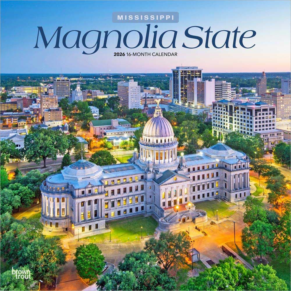 Magnolia State Mississippi 2026 Wall Calendar Main Product Image