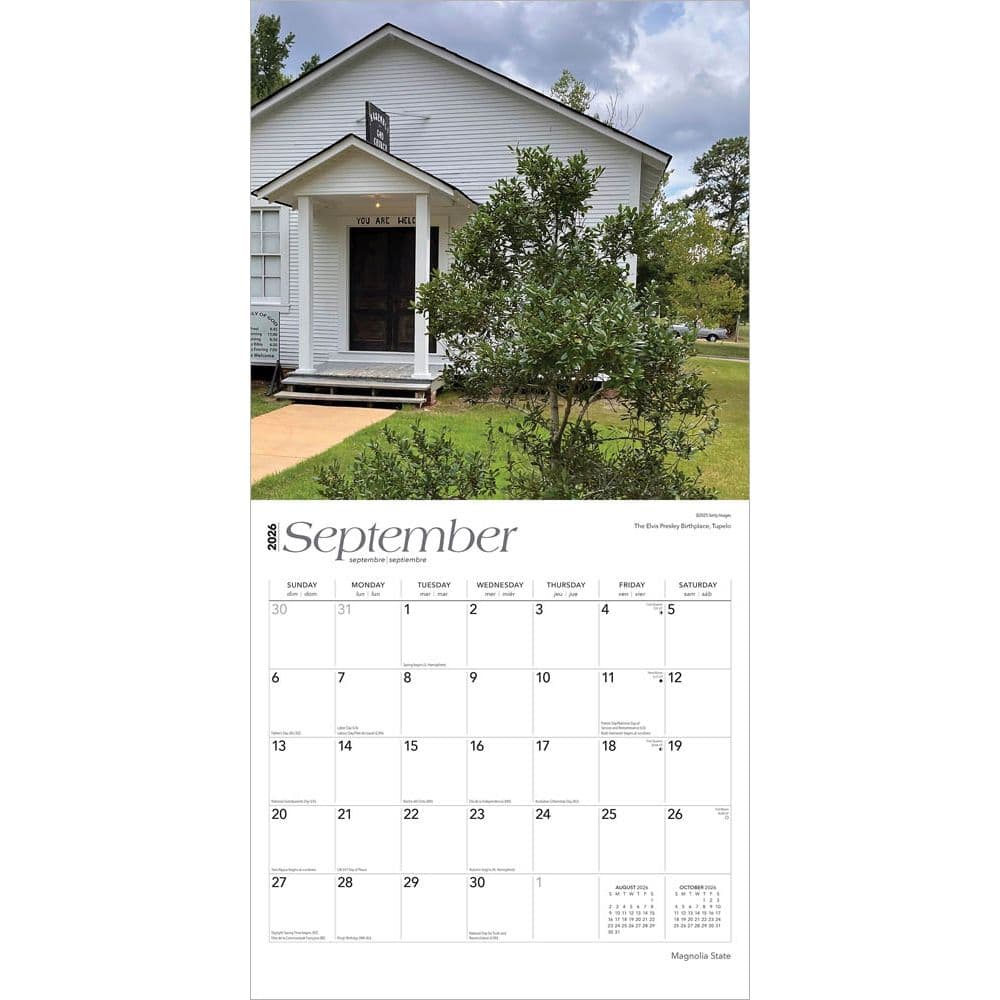 Magnolia State Mississippi 2026 Wall Calendar Third Alternate Image