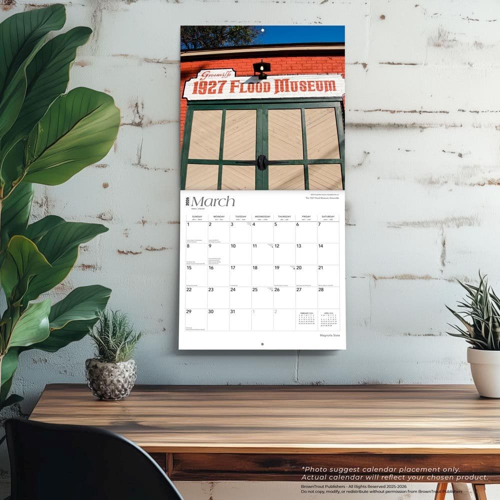 Magnolia State Mississippi 2026 Wall Calendar Fourth Alternate Image