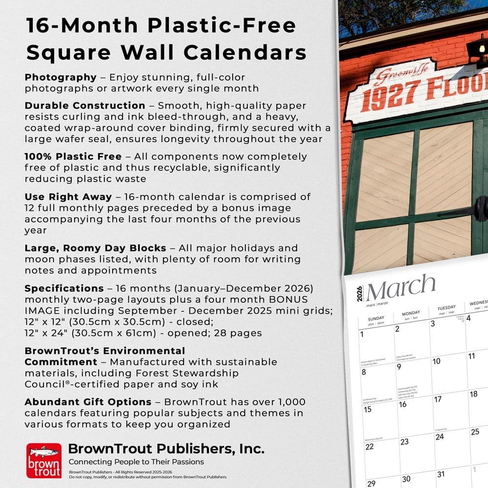 Magnolia State Mississippi 2026 Wall Calendar Fifth Alternate Image