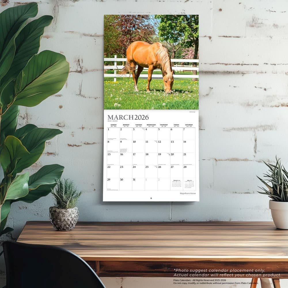 Magnificent Horses Plato 2026 Wall Calendar Fourth Alternate Image