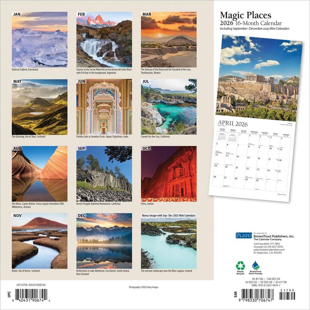 Magic Places 2026 Wall Calendar First Alternate Image