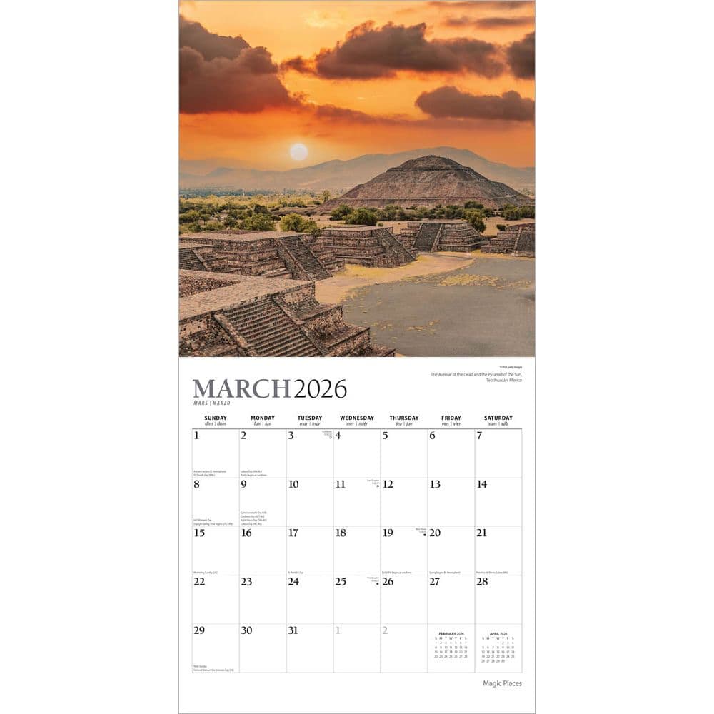 Magic Places 2026 Wall Calendar Second Alternate Image