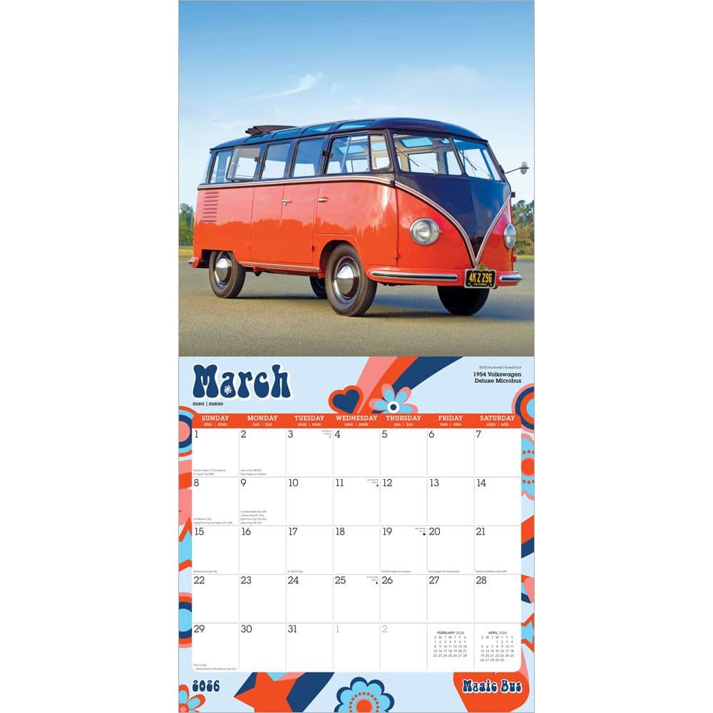 Magic Bus 2026 Wall Calendar Second Alternate Image