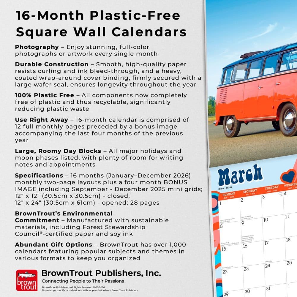 Magic Bus 2026 Wall Calendar Fifth Alternate Image