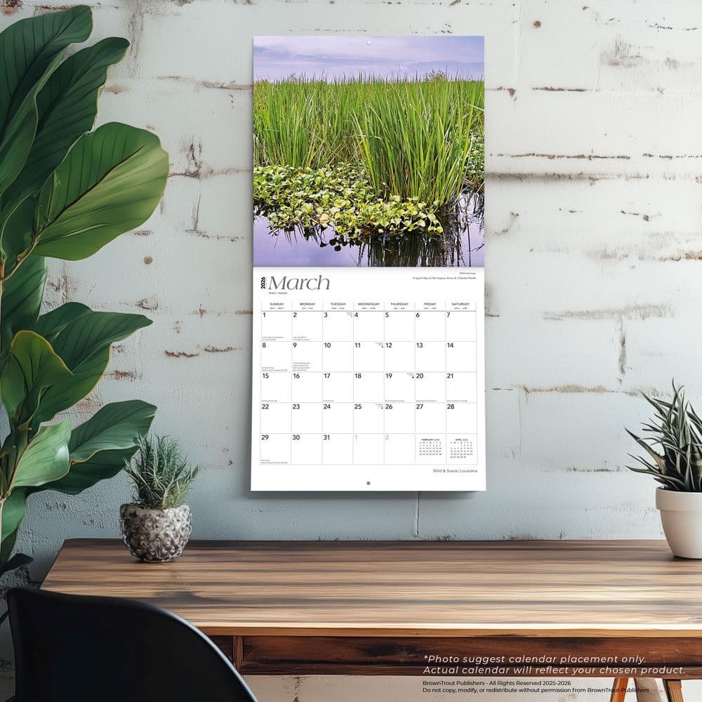 Louisiana 2026 Wild and Scenic 2026 Wall Calendar Fourth Alternate Image