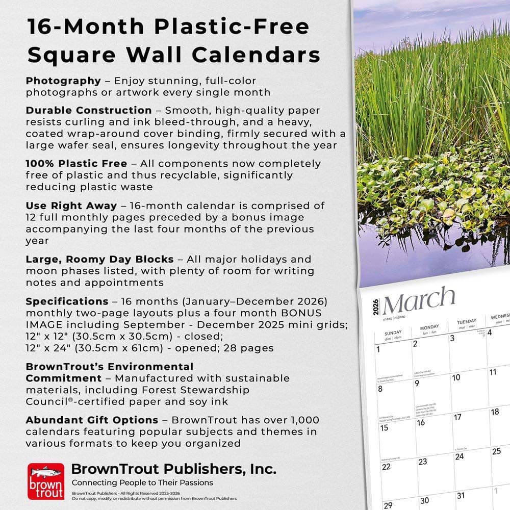 Louisiana 2026 Wild and Scenic 2026 Wall Calendar Fifth Alternate Image