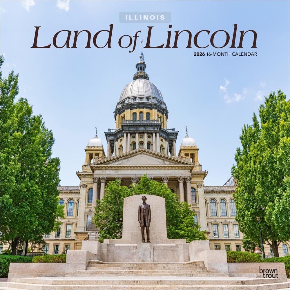 Land of Lincoln Illinois 2026 Wall Calendar Main Product Image