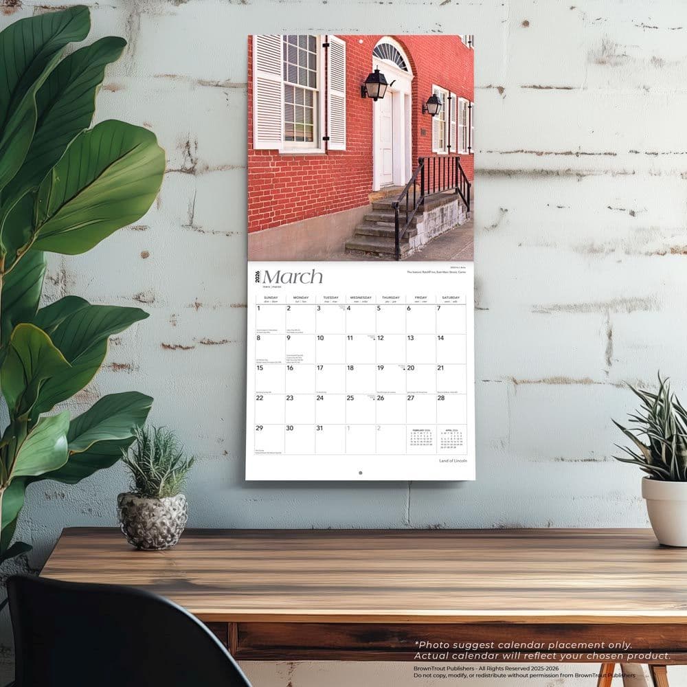 Land of Lincoln Illinois 2026 Wall Calendar Fourth Alternate Image