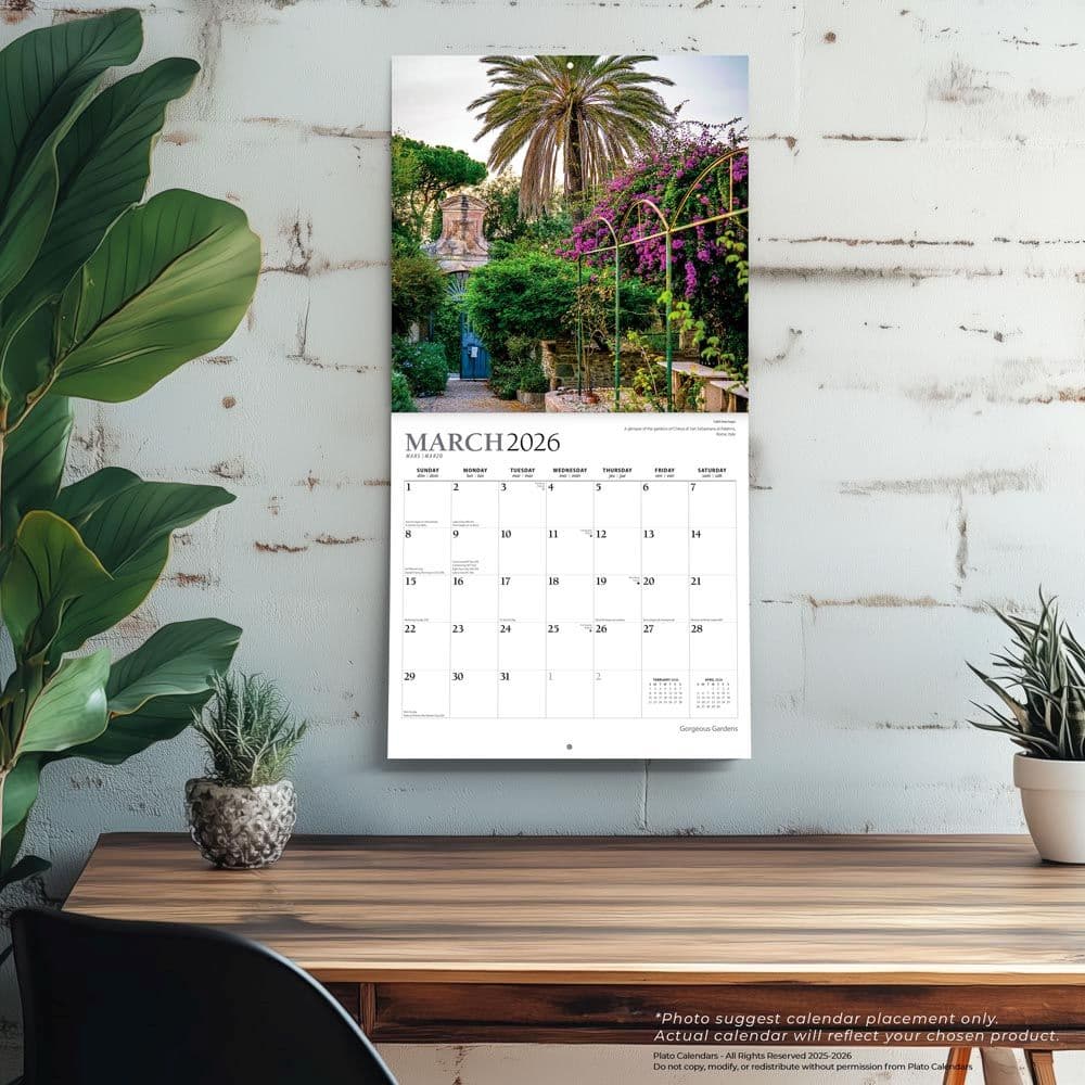 Gorgeous Gardens Plato 2026 Wall Calendar Fourth Alternate Image