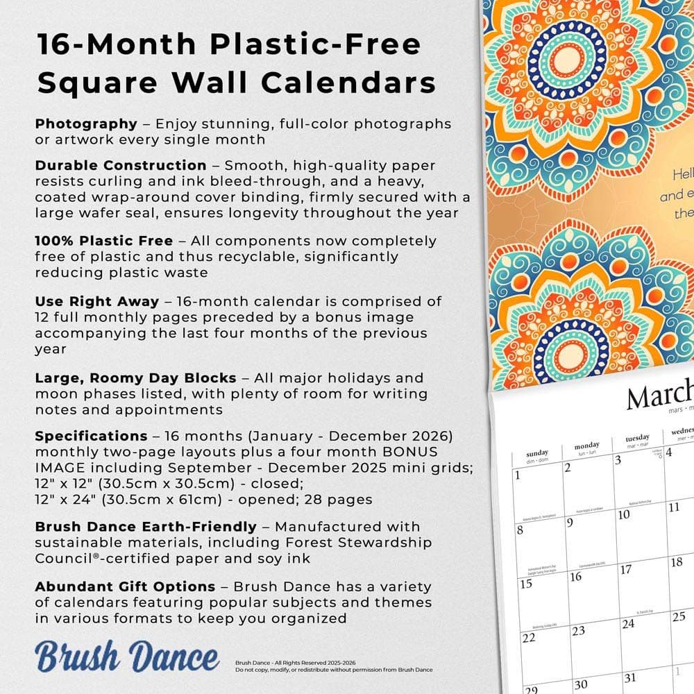 Enlightened Rumi 2026 Wall Calendar Fifth Alternate Image