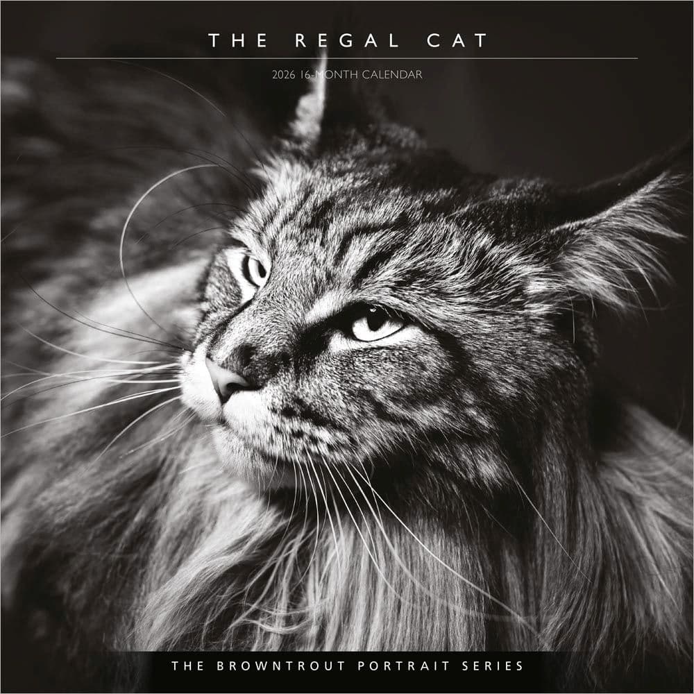 Cat Regal Portrait Series 2026 Wall Calendar Main Product Image