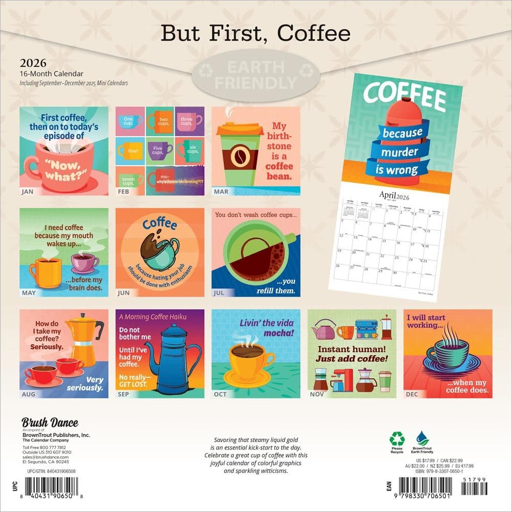 But First Coffee 2026 Wall Calendar  First Alternate Image