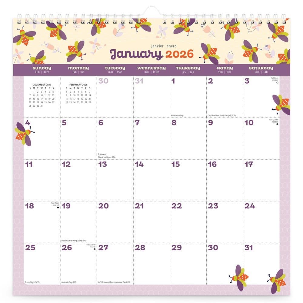 Busy Bees 2026 Wall Calendar Main Product Image
