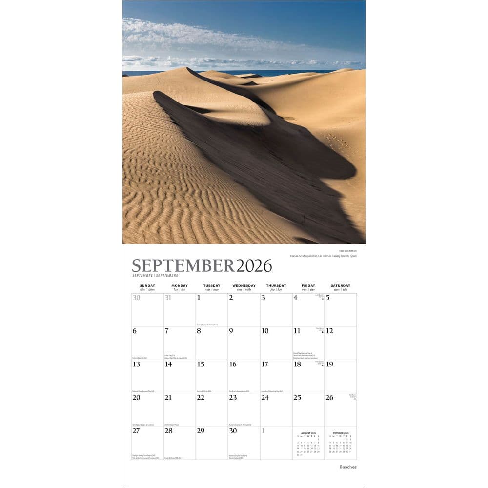 Beaches Plato 2026 Wall Calendar Third Alternate Image