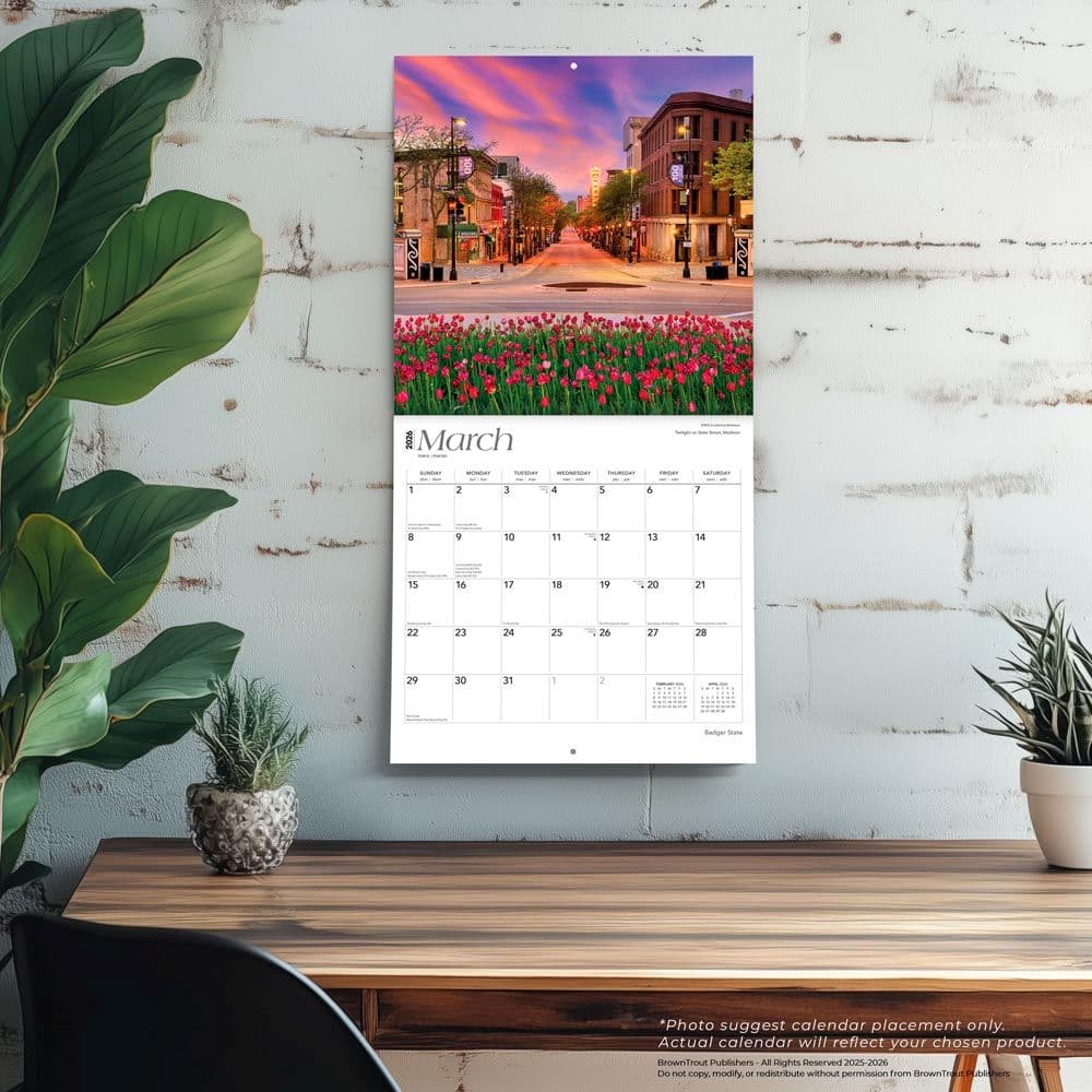 Wisconsin Places 2026 Wall Calendar Fourth Alternate Image