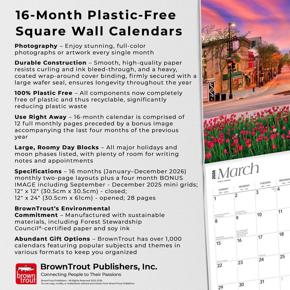 Wisconsin Places 2026 Wall Calendar Fifth Alternate Image