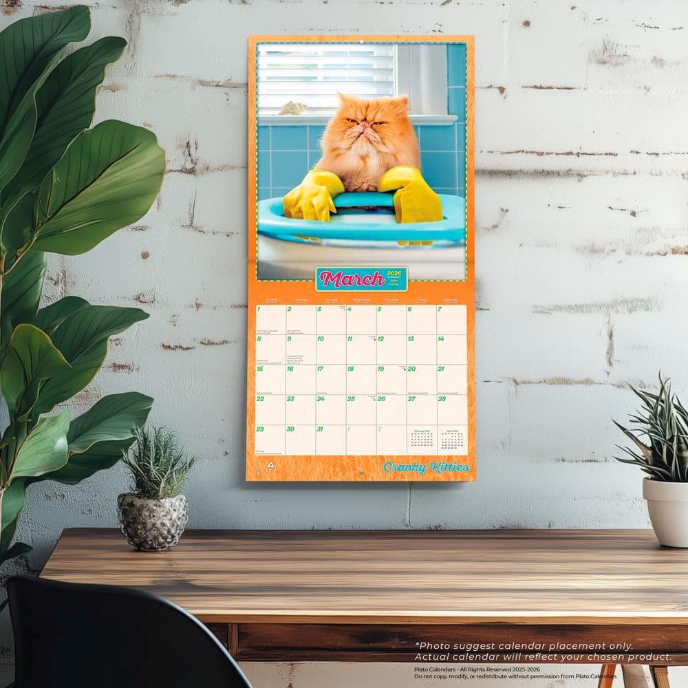 Avanti Cranky Kitties Plato 2026 Wall Calendar Fourth Alternate Image